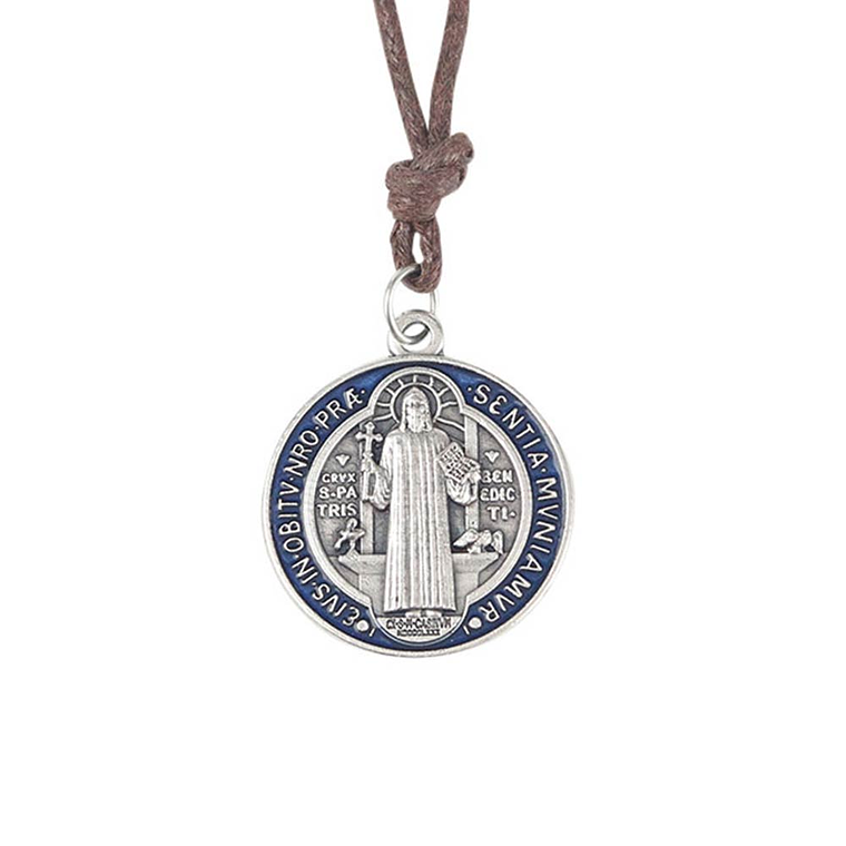 Adjustable zamac Saint Benedict necklace 2