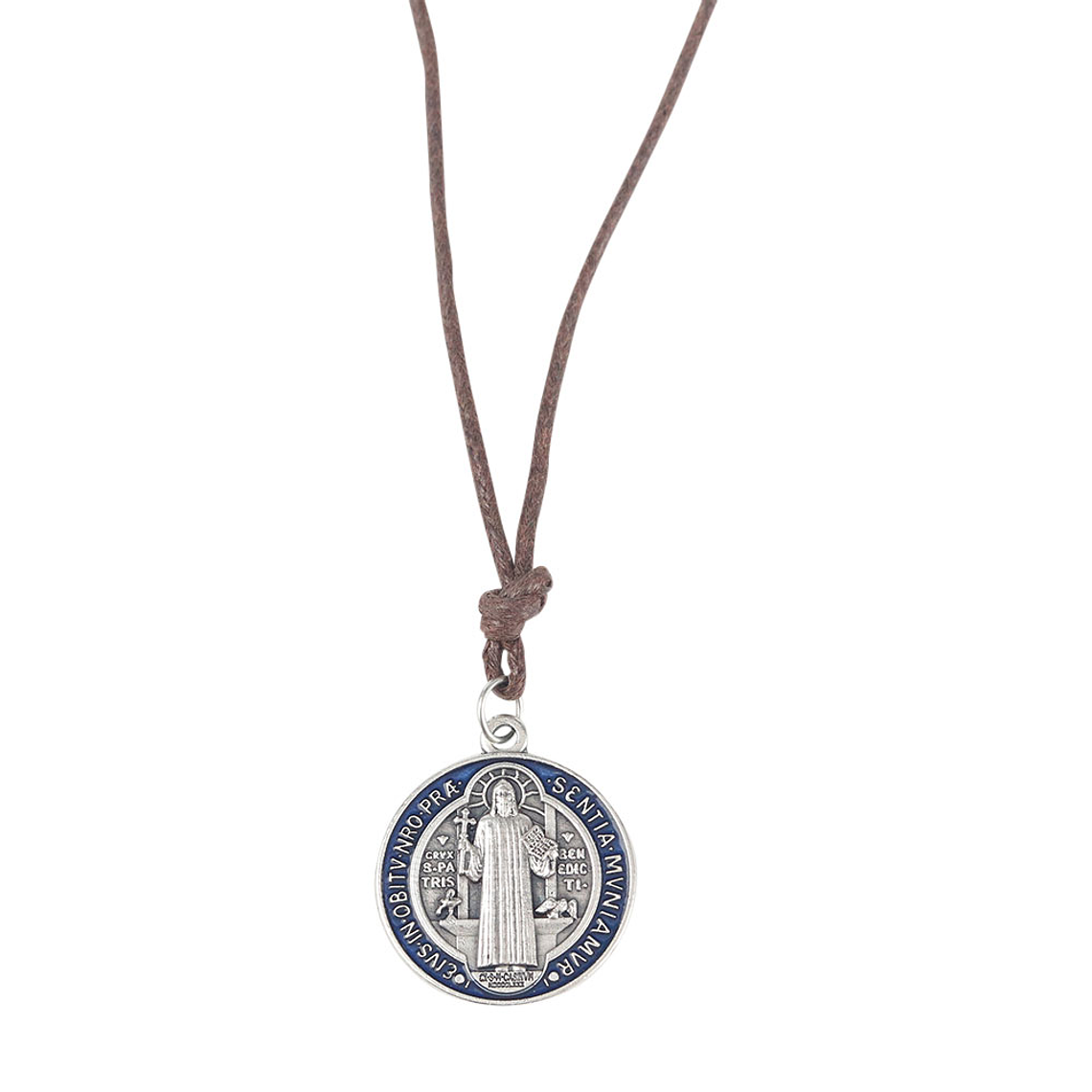 Adjustable zamac Saint Benedict necklace 1