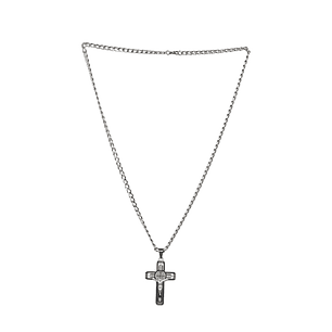 Necklace with silver crucifix