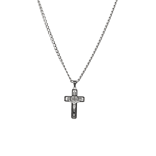 Necklace with silver crucifix