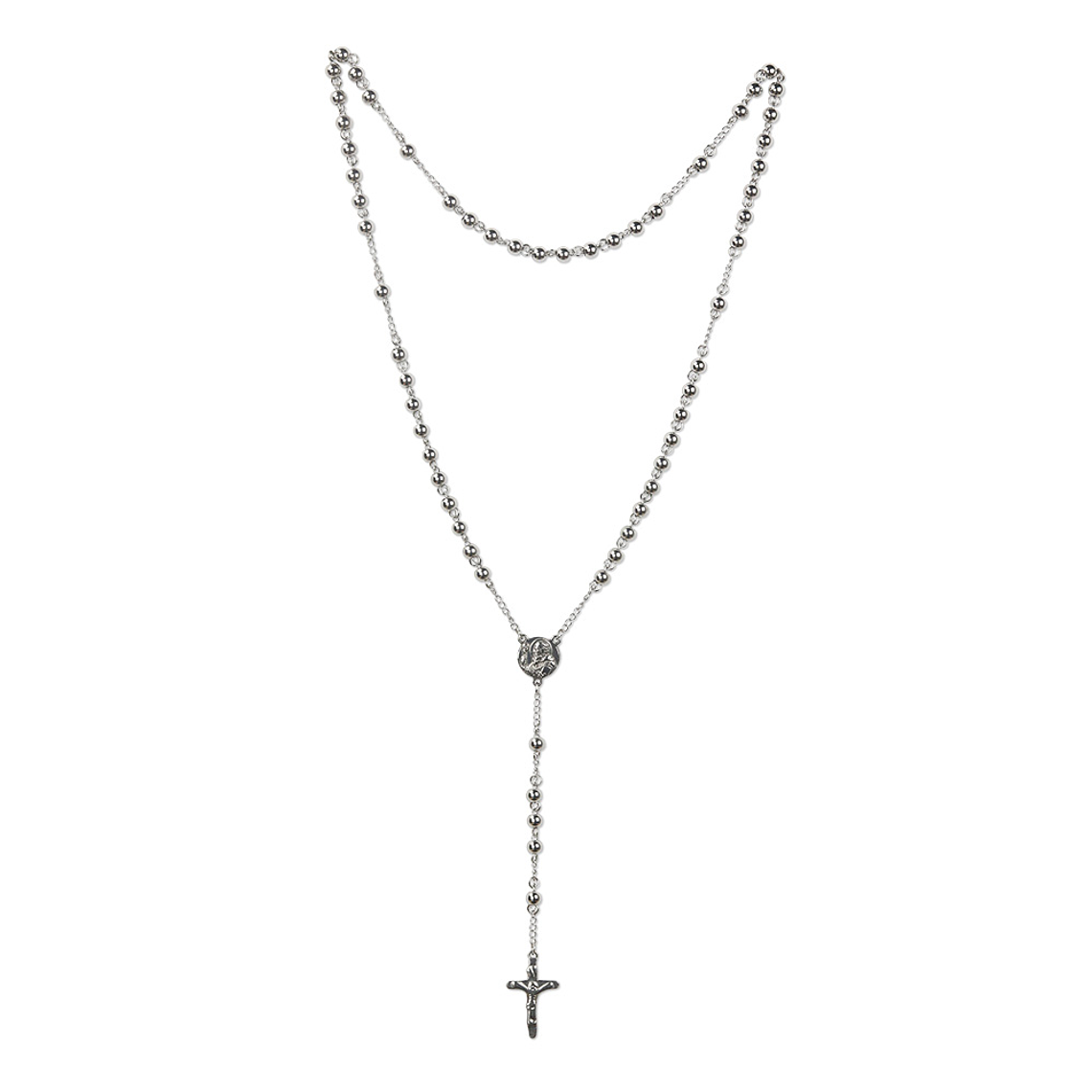 Terço de aço inoxidável de São Bento 1