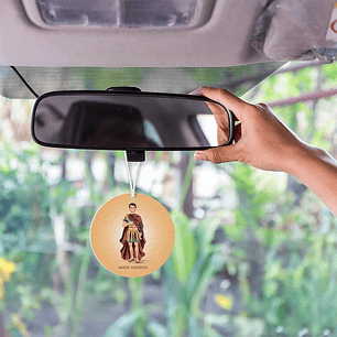 Saint Expeditus car air freshener