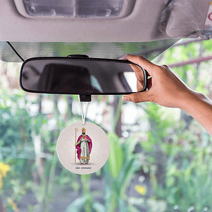 Saint Cyprian car air freshener