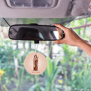 Saint Therese car air freshener