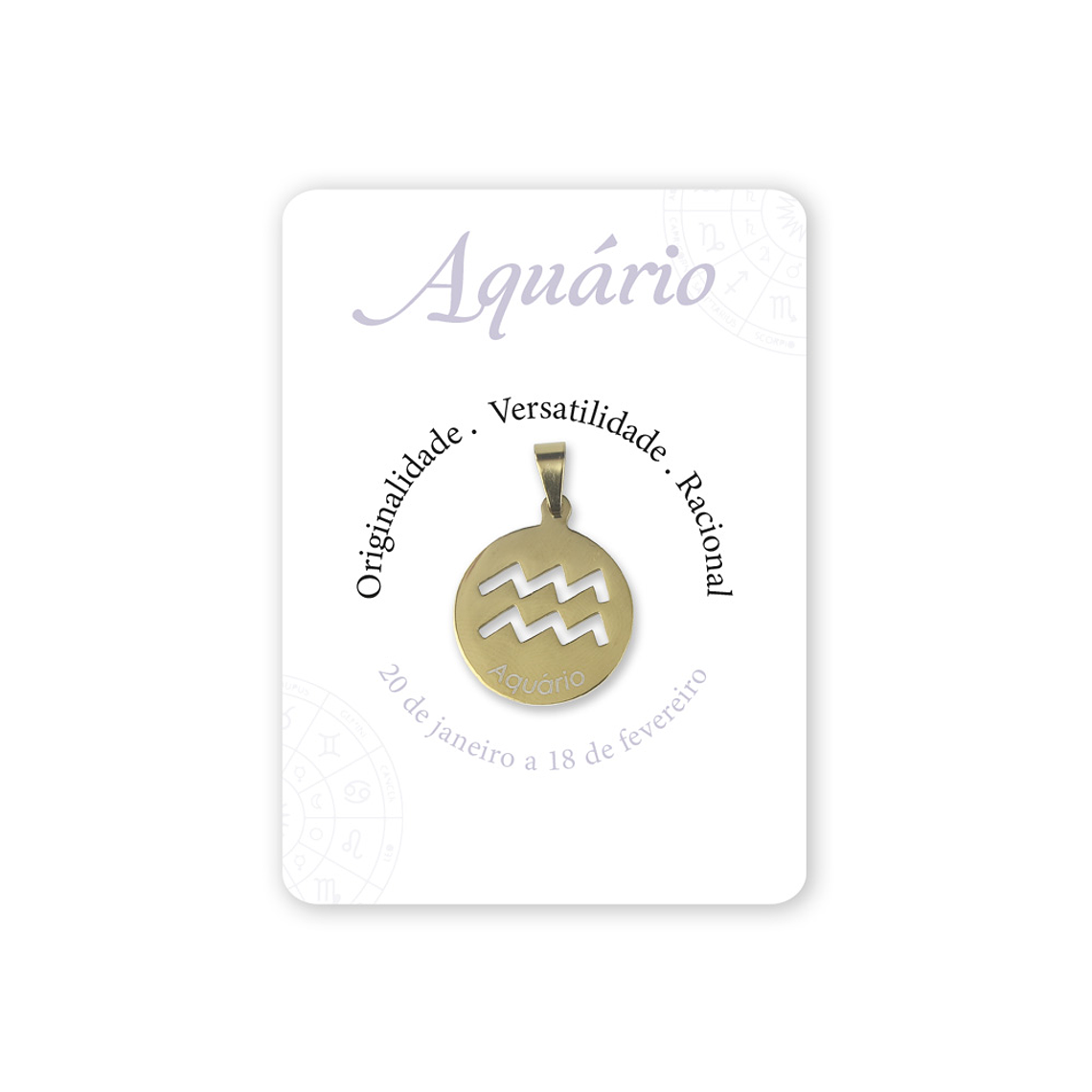 Aquarius sign medal  1