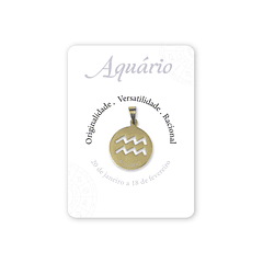 Medalha signo Aquário 