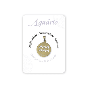 Aquarius sign medal 