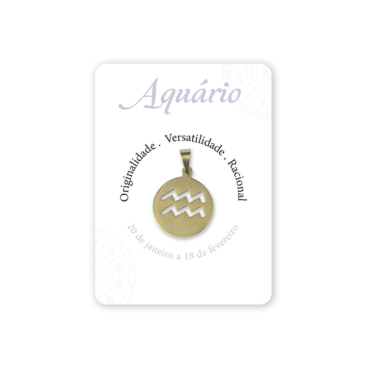 Aquarius sign medal  1