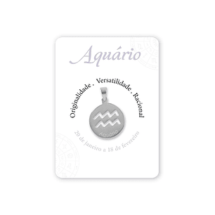 Médaille argentée du signe Verseau