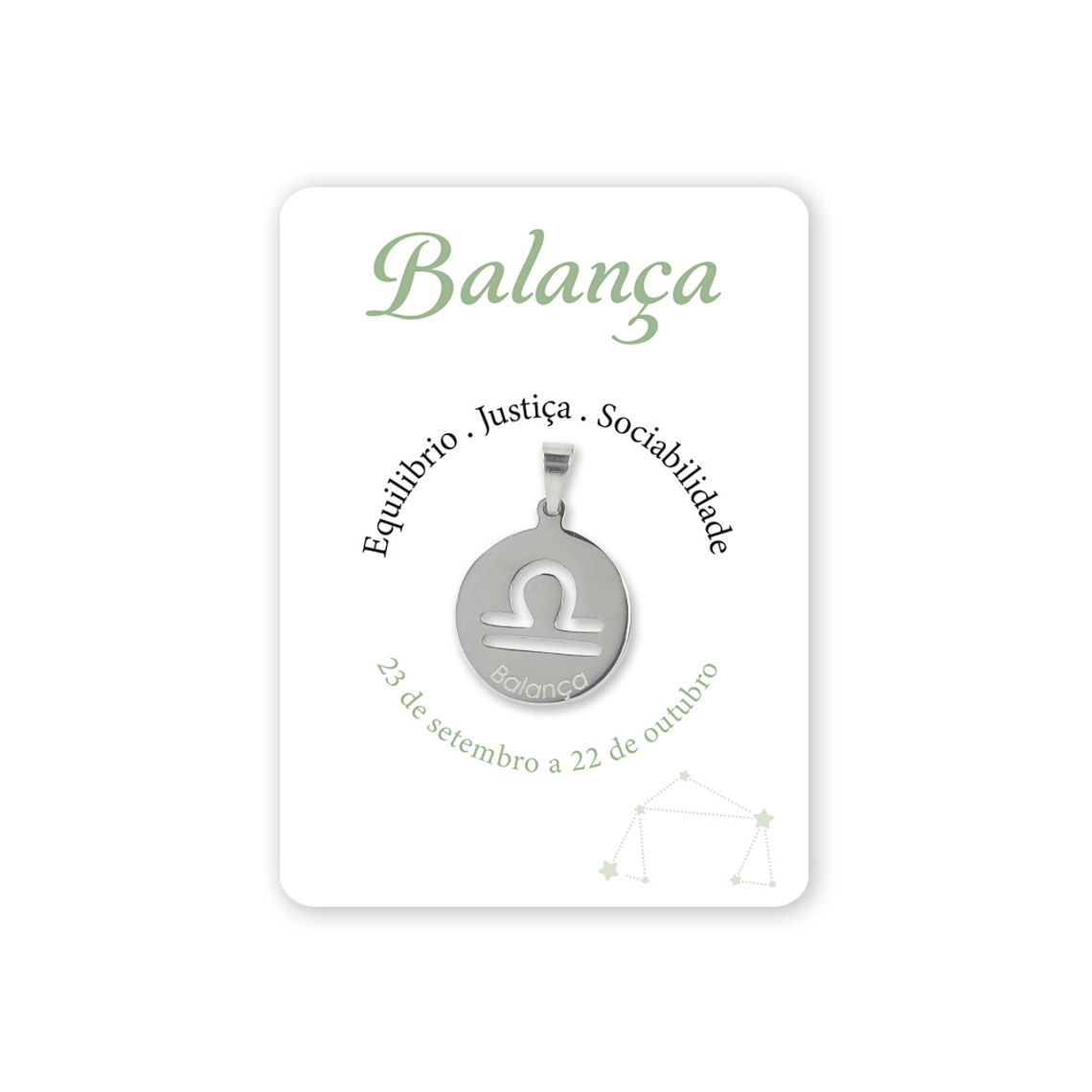 Médaille argentée du signe Balance 1