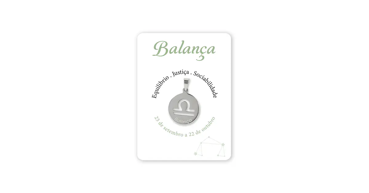 Medalha prateada signo Balança