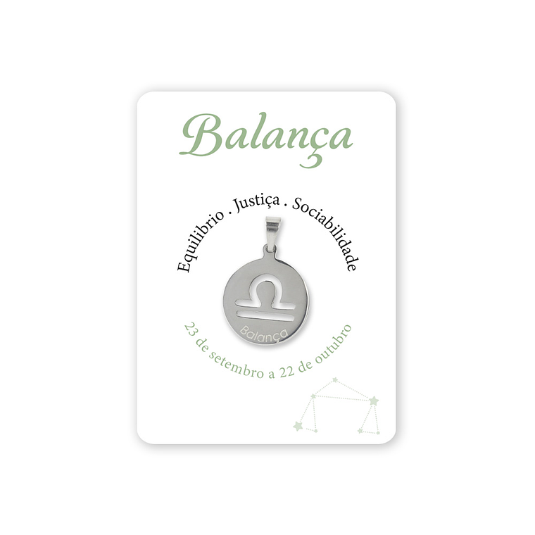 Médaille argentée du signe Balance 1