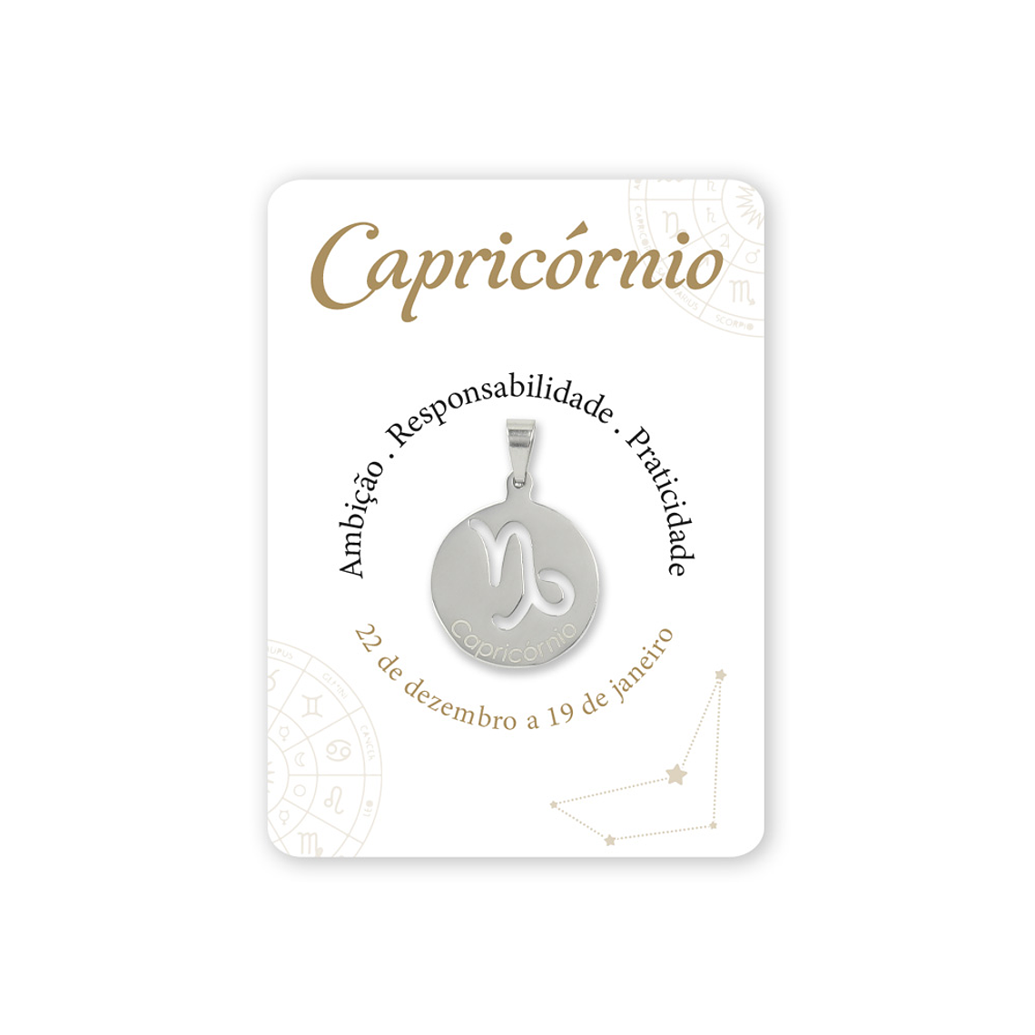 Médaille argentée du signe Capricorne 1