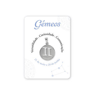 Médaille argentée du signe Gémeaux