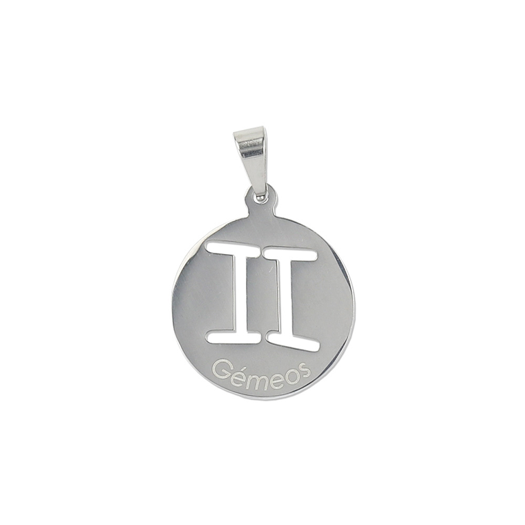Médaille argentée du signe Gémeaux 2