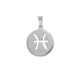 Médaille argentée du signe Poissons