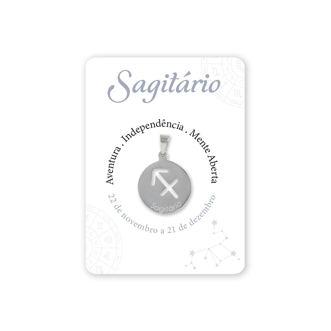 Médaille argentée du signe Sagittaire 1