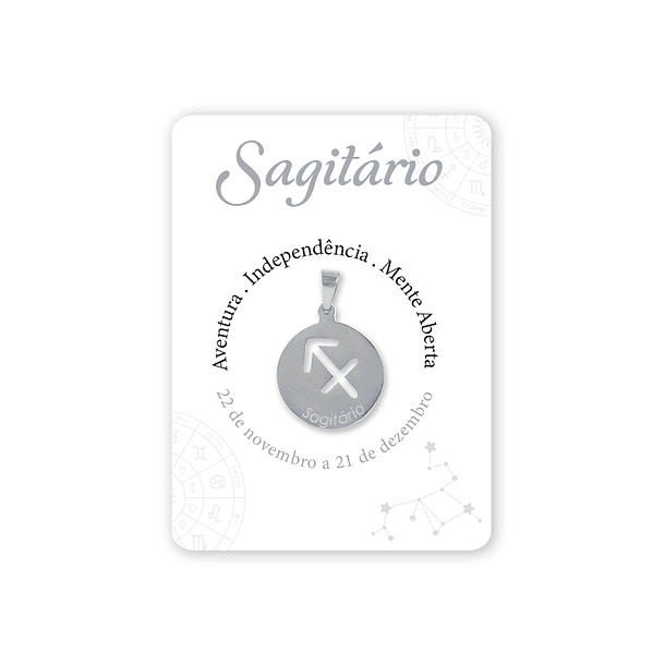 Médaille argentée du signe Sagittaire 1