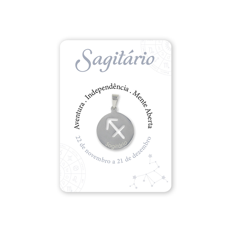 Médaille argentée du signe Sagittaire 1