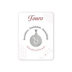 Medalha prateada do signo Touro