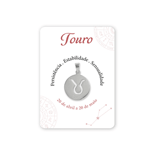 Médaille argentée du signe Taureau