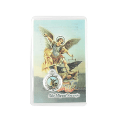 Card with prayer to Saint Michael the Archangel