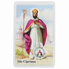 Card with prayer to Saint Cyprian
