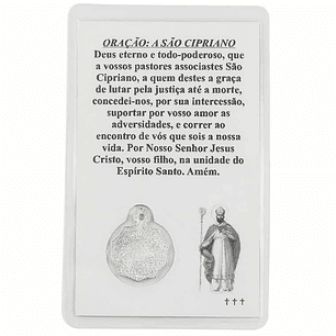 Card with prayer to Saint Cyprian