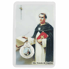 Cartão com oração a São Tomás de Aquino