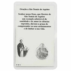 Cartão com oração a São Tomás de Aquino