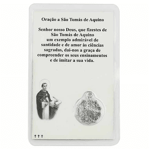 Card with prayer to Saint Thomas Aquinas