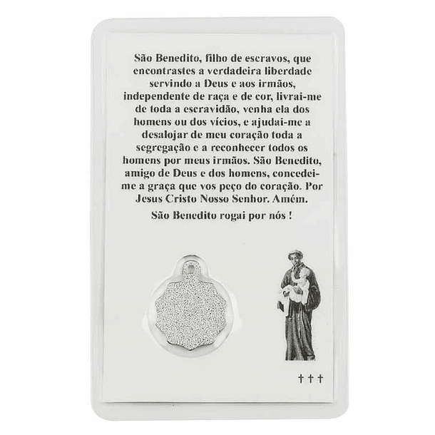 Cartão de oração a São Benedito 2