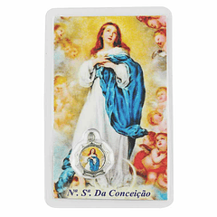 Card with prayer to Our Lady of Conception