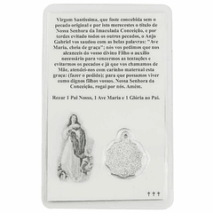 Card with prayer to Our Lady of Conception