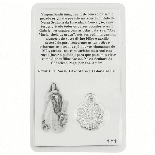 Card with prayer to Our Lady of Conception 2