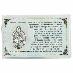 Cartão com oração a Alexandrina