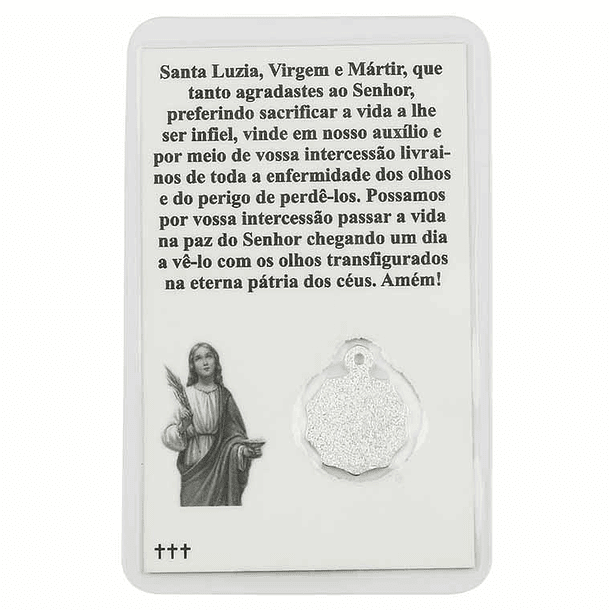 Cartão com oração a Santa Luzia 2