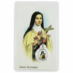Tarjeta con oración a Santa Teresa