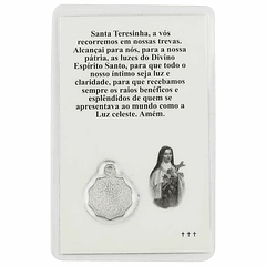 Cartão com oração a Santa Teresinha