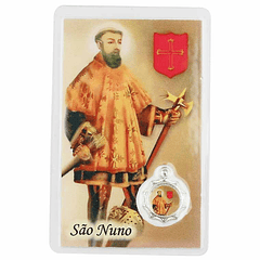 Tarjeta con oración a San Nuno