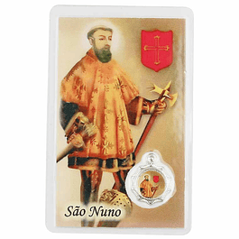 Cartão com oração a São Nuno