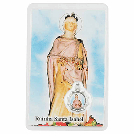 Cartão com oração a Santa Isabel