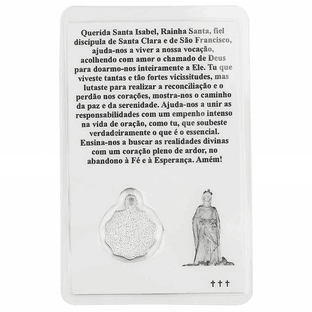 Cartão com oração a Santa Isabel 2