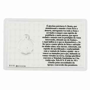 Saint Benedict prayer card