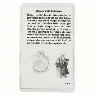 Saint Christopher prayer card