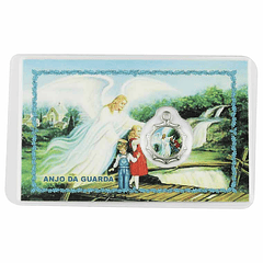 Cartão com oração a Anjo da Guarda