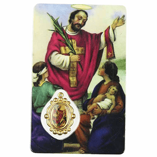 St. Valentine's prayer card