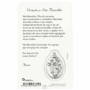 Saint Benedict prayer card