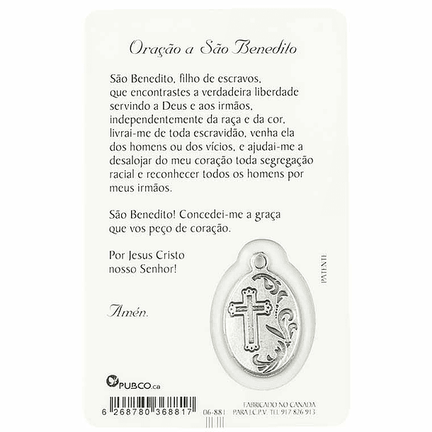 Saint Benedict prayer card 2