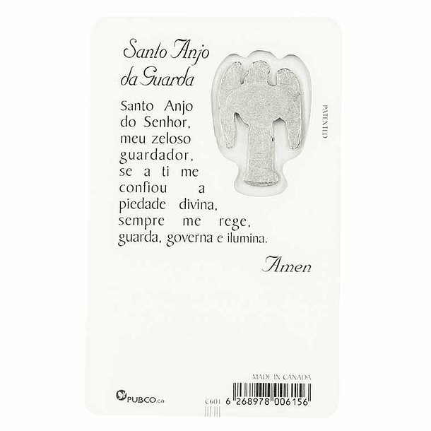Pagela com oração a Anjo da Guarda 2